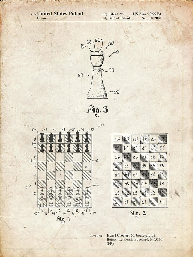 Board Game Digital Art - Pp286-vintage Parchment Speed Chess Game Patent Poster by Cole Borders