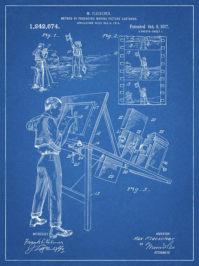 Pp293-blueprint Cartoon Method Patent Poster Digital Art by Cole