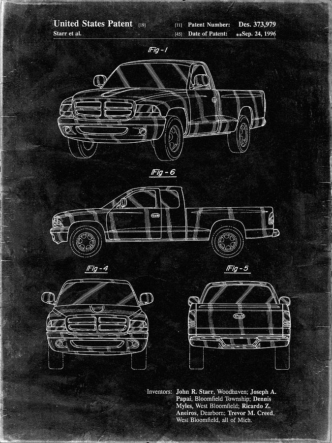 Transportation Digital Art - Pp481-black Grunge Egg Carton Patent Poster by Cole Borders
