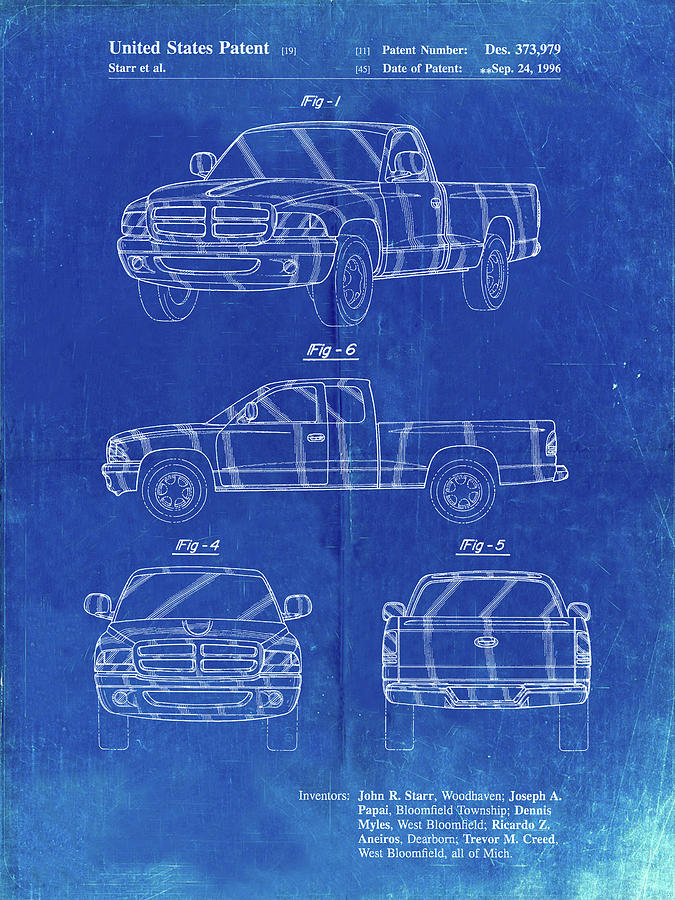 Transportation Digital Art - Pp481-faded Blueprint Egg Carton Patent Poster by Cole Borders