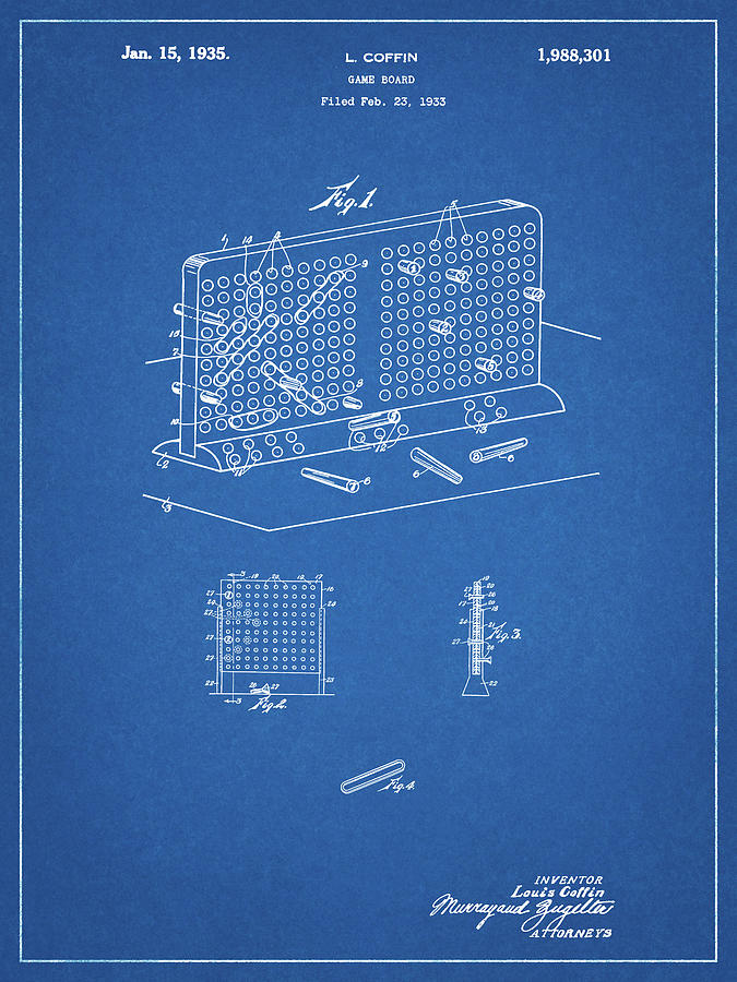 Toy Digital Art - Pp519-blueprint Battleship Game Patent Poster by Cole Borders