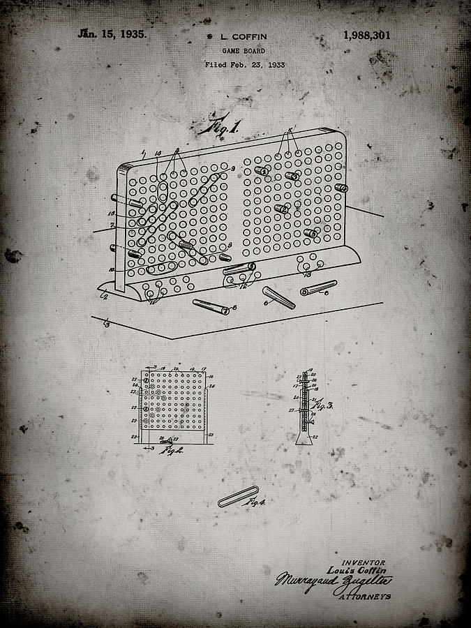 Toy Digital Art - Pp519-faded Grey Battleship Game Patent Poster by Cole Borders