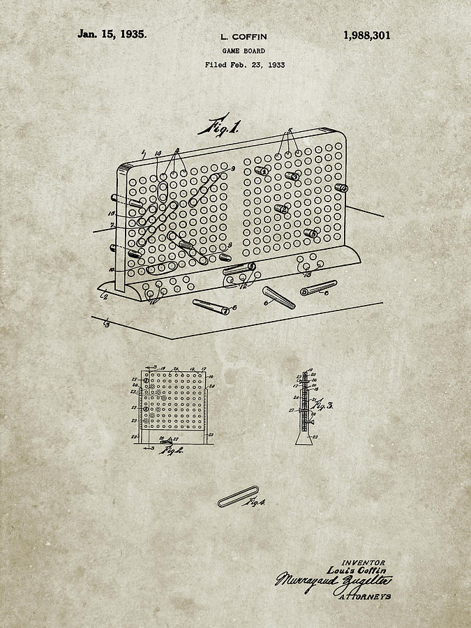 Toy Digital Art - Pp519-sandstone Battleship Game Patent Poster by Cole Borders