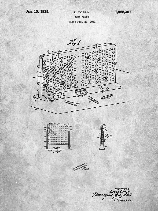 Toy Digital Art - Pp519-slate Battleship Game Patent Poster by Cole Borders