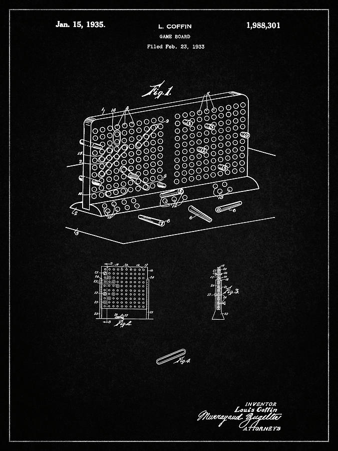 Toy Digital Art - Pp519-vintage Black Battleship Game Patent Poster by Cole Borders