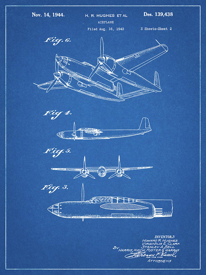 Pp69-blueprint Lockheed Xp-58 Chain Lightning Poster Digital Art by ...