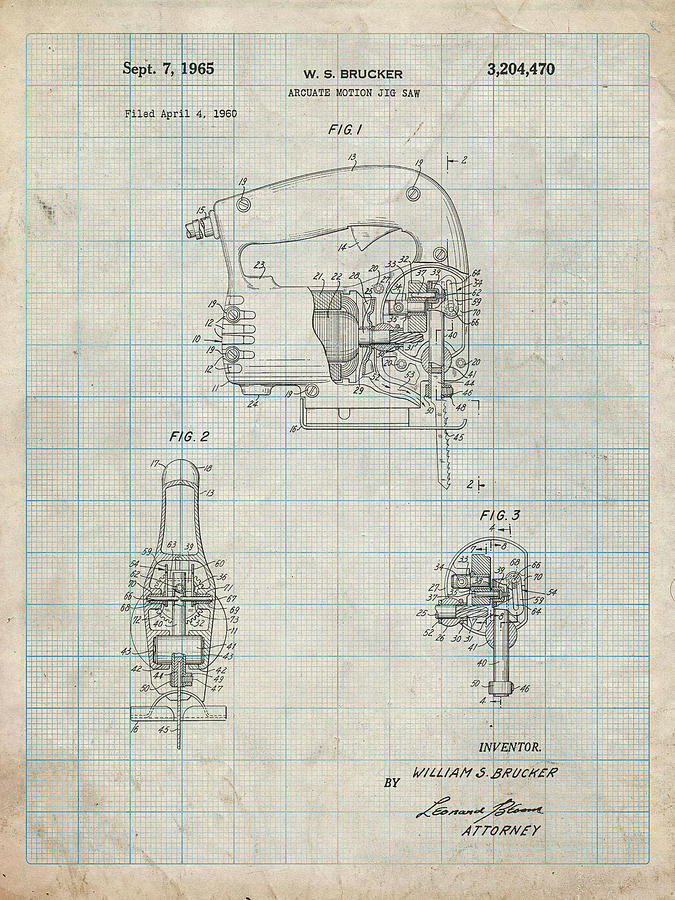 Pp739-vintage Black Black & Decker Jigsaw Patent Poster Digital Art by Cole  Borders - Pixels