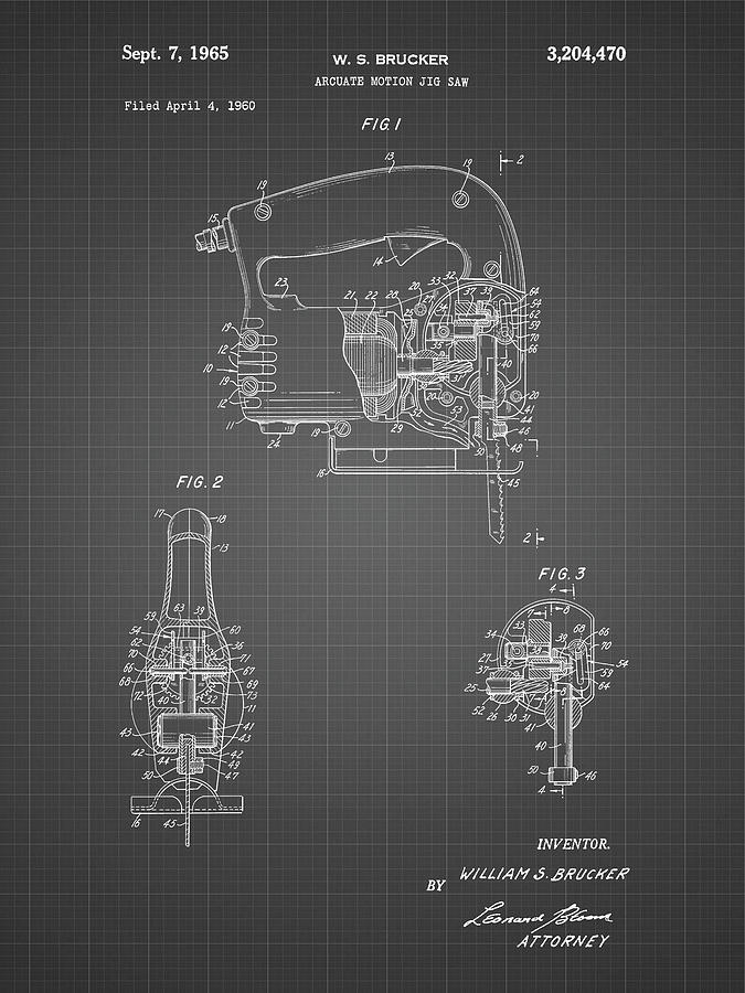 Pp739-vintage Black Black & Decker Jigsaw Patent Poster Digital Art by Cole  Borders - Pixels