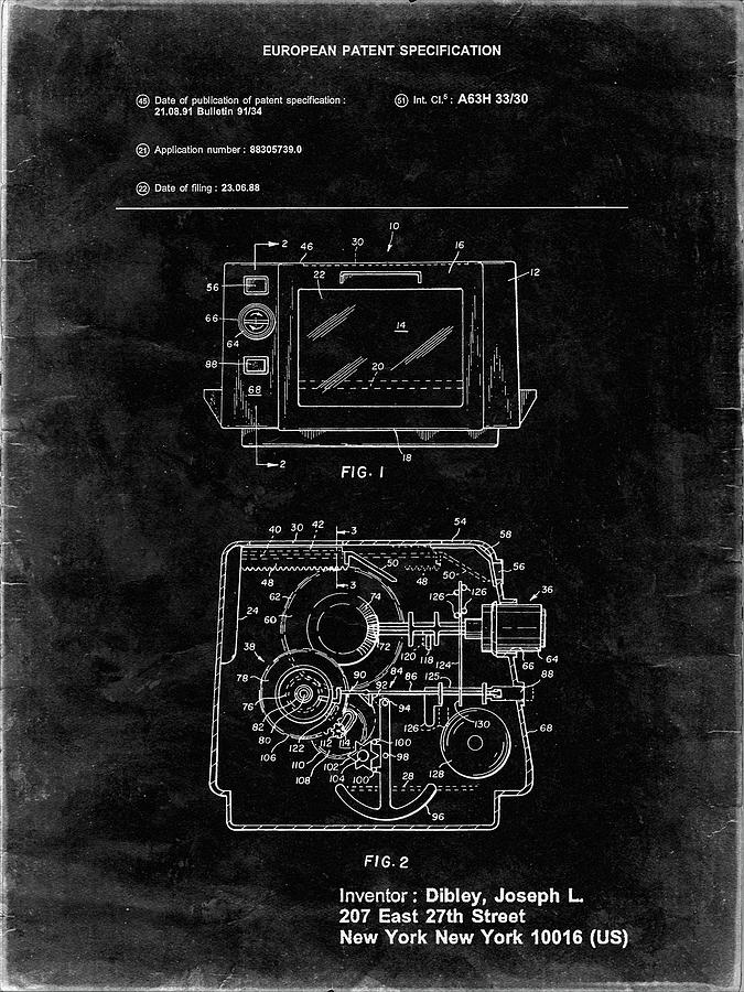 Pp791-black Grunge Easy Bake Oven Patent Poster Digital Art by Cole ...