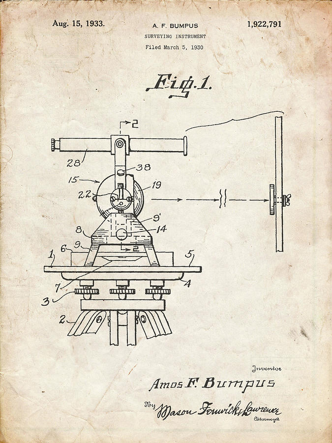 Pp865-vintage Parchment Gurly Transit Patent Poster Digital Art By Cole 