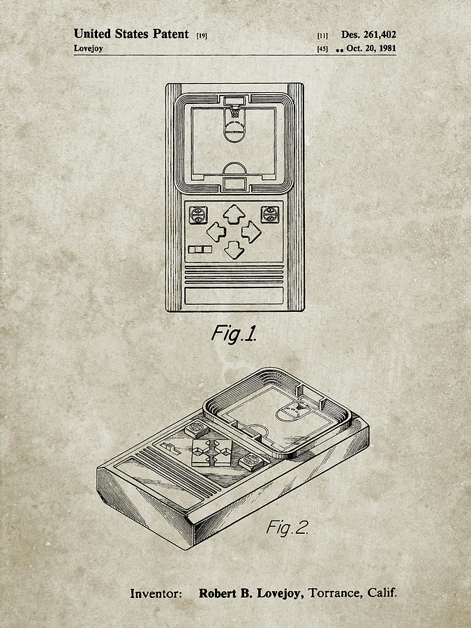 Pp950sandstone Mattel Electronic Basketball Game Patent Poster Digital