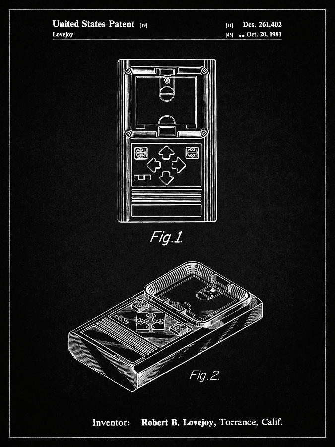Basketball Coach Digital Art - Pp950-vintage Black Mattel Electronic Basketball Game Patent Poster by Cole Borders