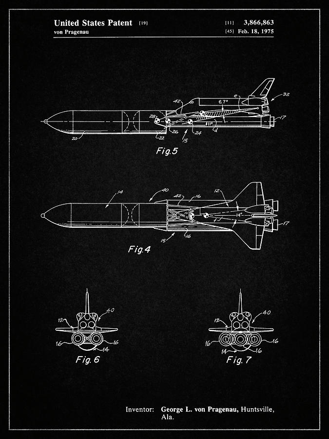 Patent Digital Art - Pp969-vintage Black Nail Gun Poster by Cole Borders