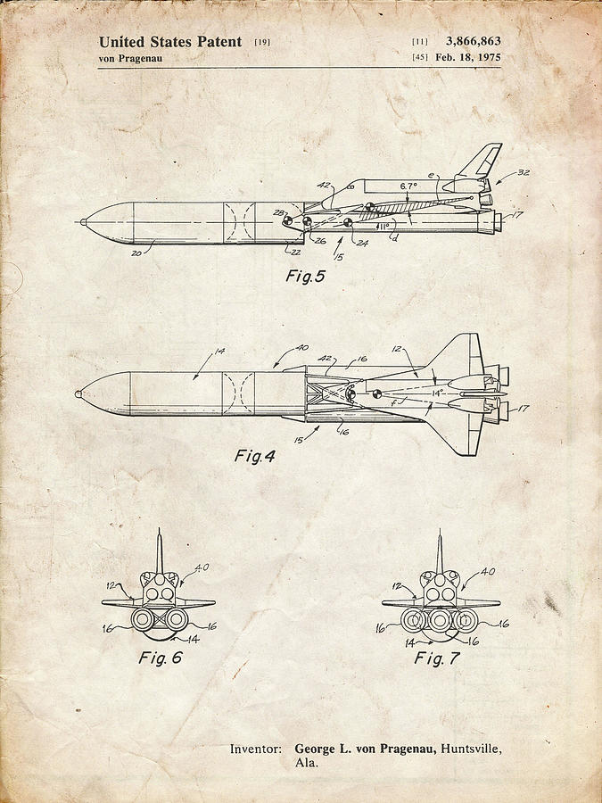 Patent Digital Art - Pp969-vintage Parchment Nail Gun Poster by Cole Borders