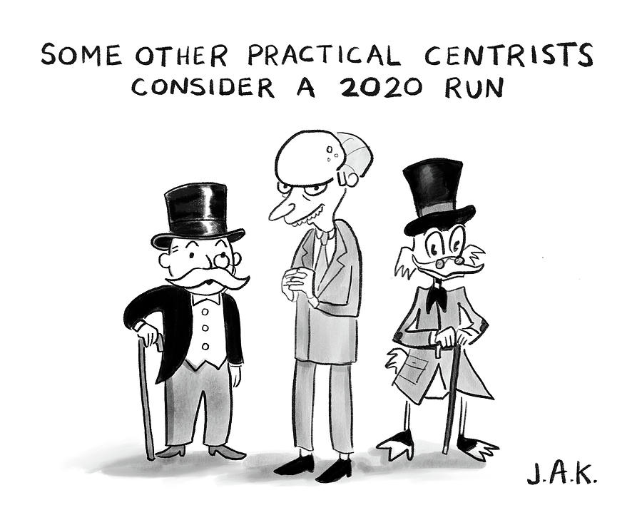 Practical Centrists Drawing by Jason Adam Katzenstein