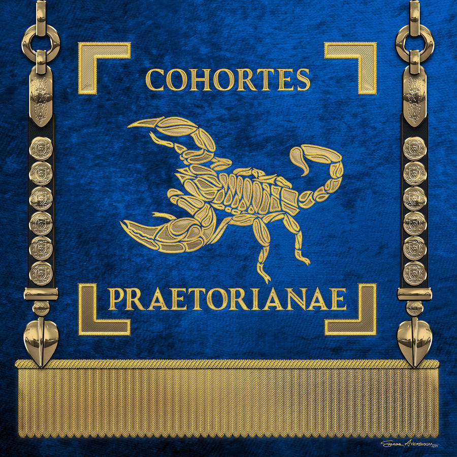Praetorian Guard Standard - Vexillum of Cohortes Praetorianae Digital Art by Serge Averbukh