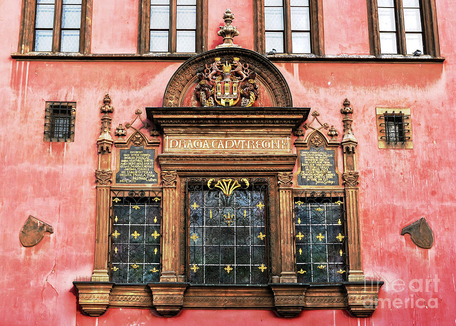 Praga Caput Regni at the Old Town Hall Prague Photograph by John Rizzuto