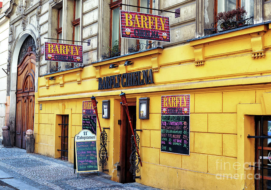 Prague Barfly Cihelna in Old Town Photograph by John Rizzuto