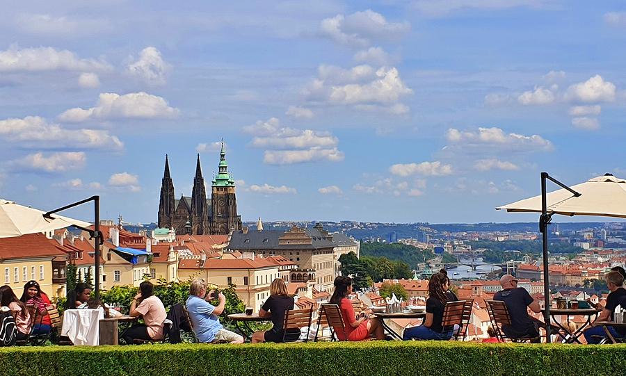 Prague Cafe With a View by Andrea Whitaker Prague Cafe With a View by Andrea Whitaker