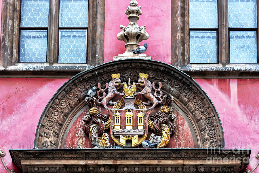 Prague Coat of Arms on the Old Town Hall Photograph by John Rizzuto