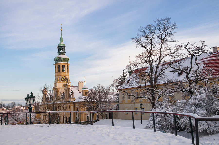 Prague Historic Monument Loreta in Wintertime Photograph by Jenny Rainbow