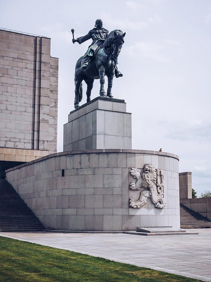 Prague National Monument At Vitkov Statue Of Jan Zizka Photograph