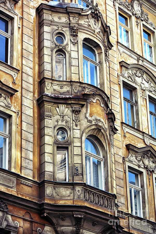 Architecture Photograph - Prague Old World Architecture by John Rizzuto