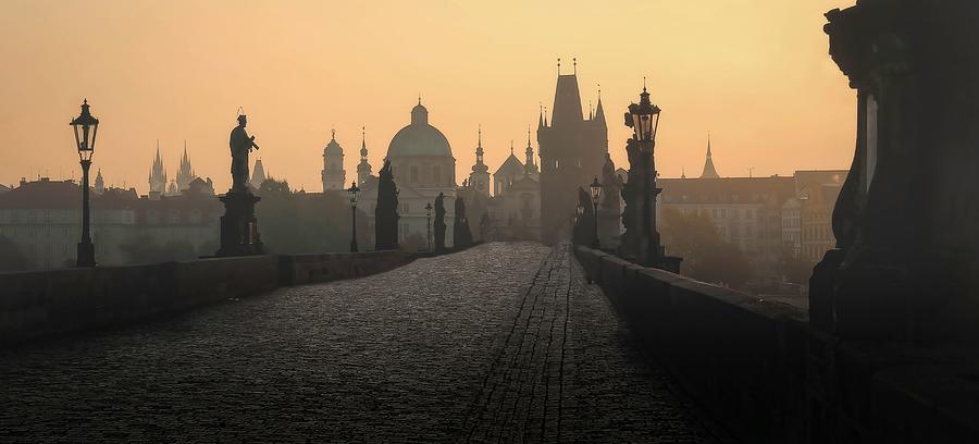 Prague Sunrise Photograph by Mitch Riley