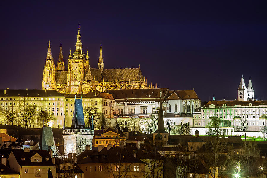 Castle Photograph - Prague Twilight by Andrew Soundarajan