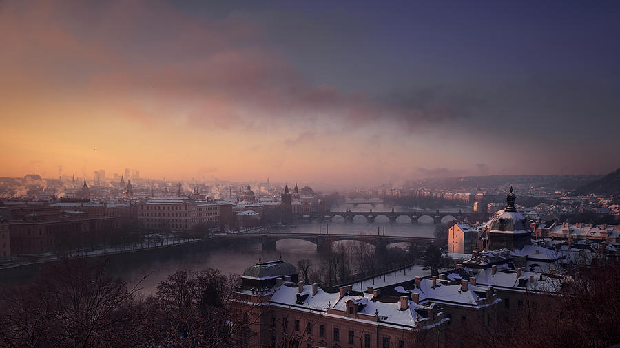 Landscape Photograph - Prague - Winter Mood by Martin Froyda