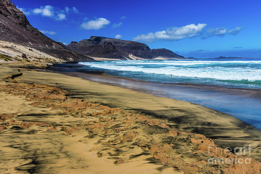 Praia Grande beach, Sao Vincente, Cape Verde Photograph by Lyl Dil Creations