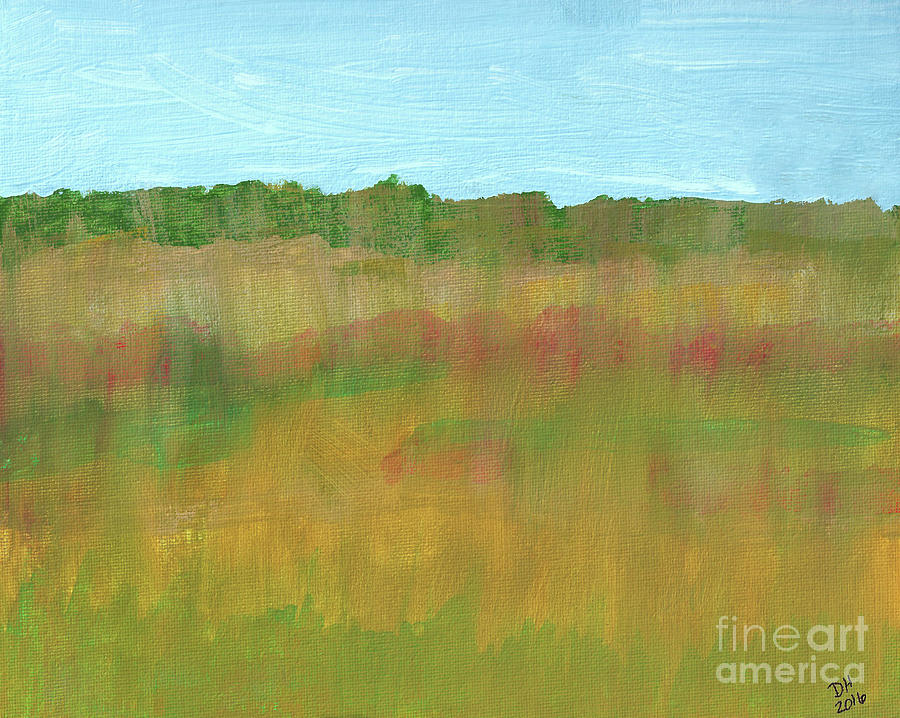 Prairie Abstract Painting by D Hackett
