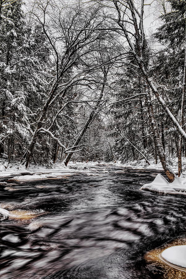 Prairie River Winter Ripples Photograph by Dale Kauzlaric