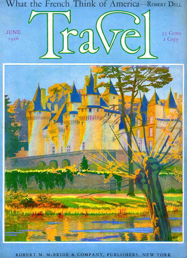 Pravel Magazine Cover French Chateau Painting by Travel