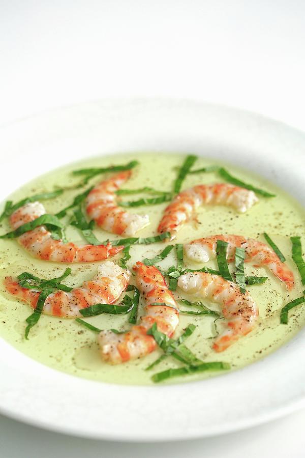Prawns In An Olive Oil And Lemon Juice Sauce Photograph by Emel Ernalbant