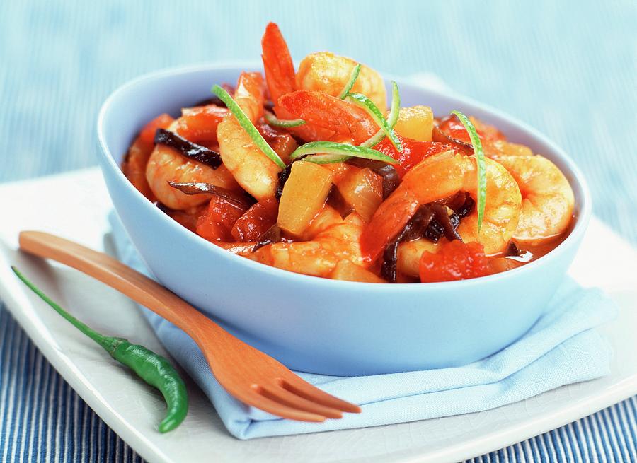 Prawns In Sweet And Sour Sauce Photograph by Norris