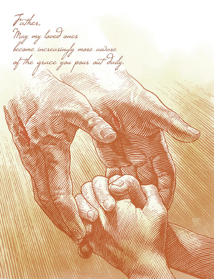 Prayer Drawing - Prayer by Clint Hansen Prayer Drawing - Prayer by Clint Hansen