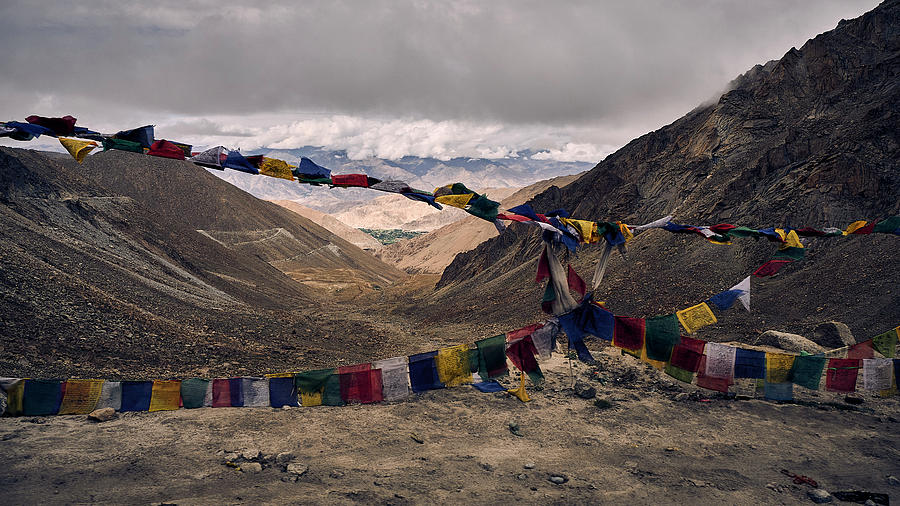Prayer Flags in the Himalayas Photograph by Whitney Goodey