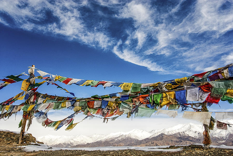 Flag Photograph - Prayer Flags Matho Ladakh by Benton Murphy