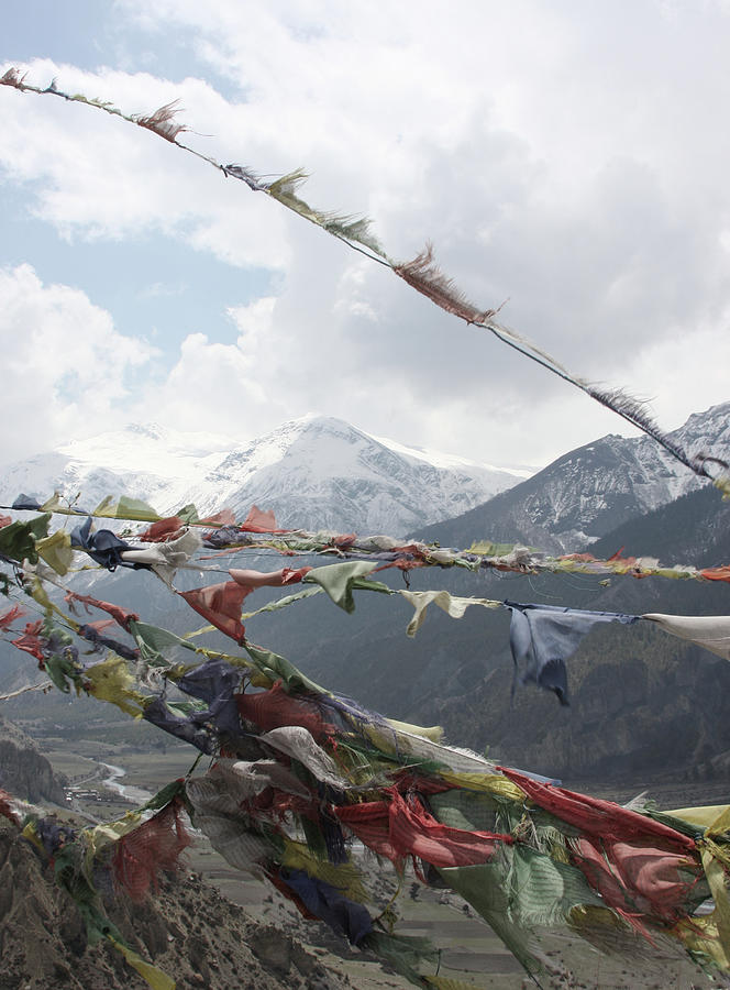 Nature Photograph - Prayer Flags by Photographer