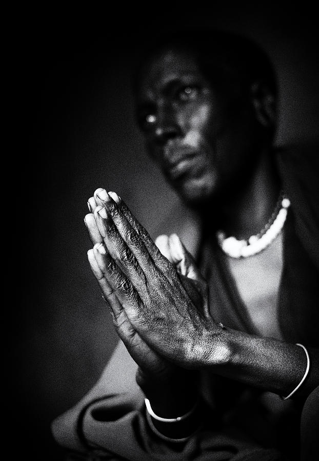 Black And White Photograph - Prayer by Goran Jovic