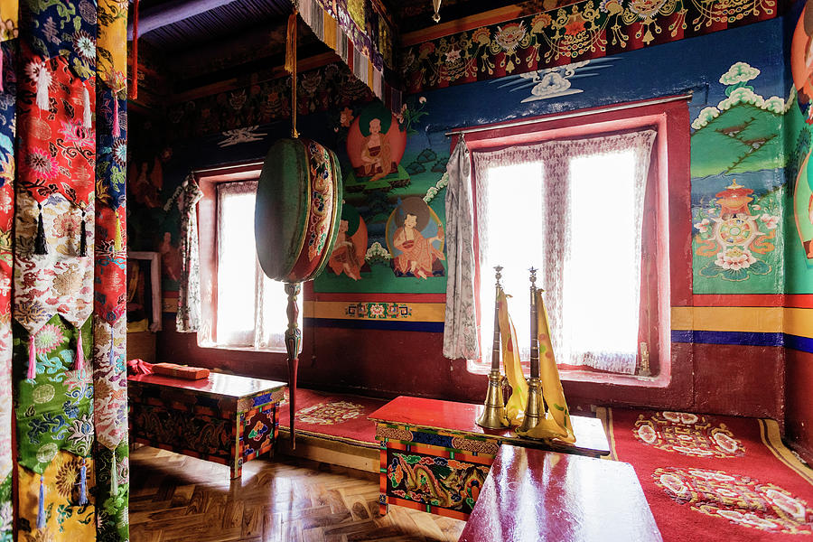 Prayer Room At Stakna Monastery Photograph by Jeremy Woodhouse
