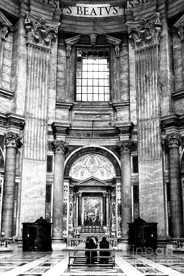 Prayer Time at Saint Peters Basilica in Vatican City Photograph by John Rizzuto