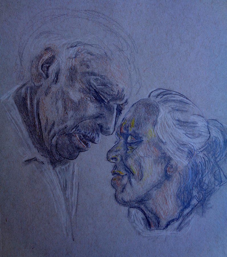 Praying Couple Drawing by Sarah Hornsby