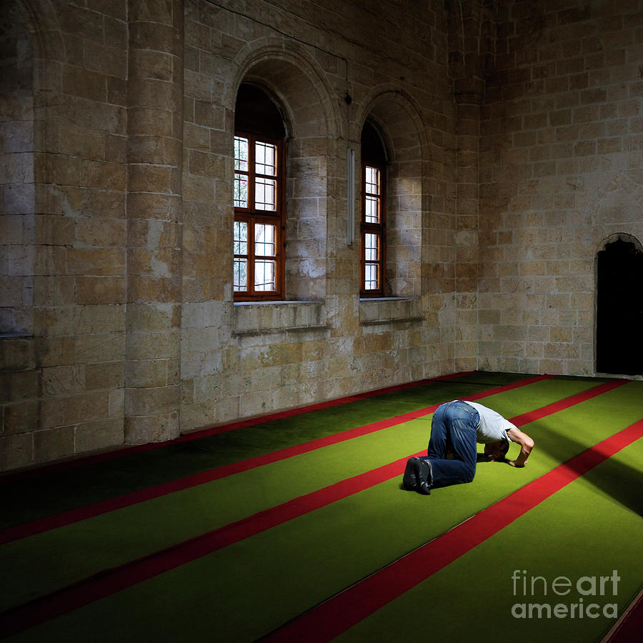 Praying In A Mosque Photograph by Tunart