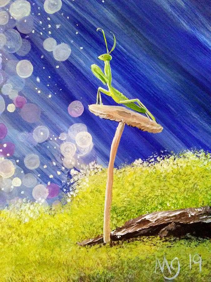 praying mantis painting