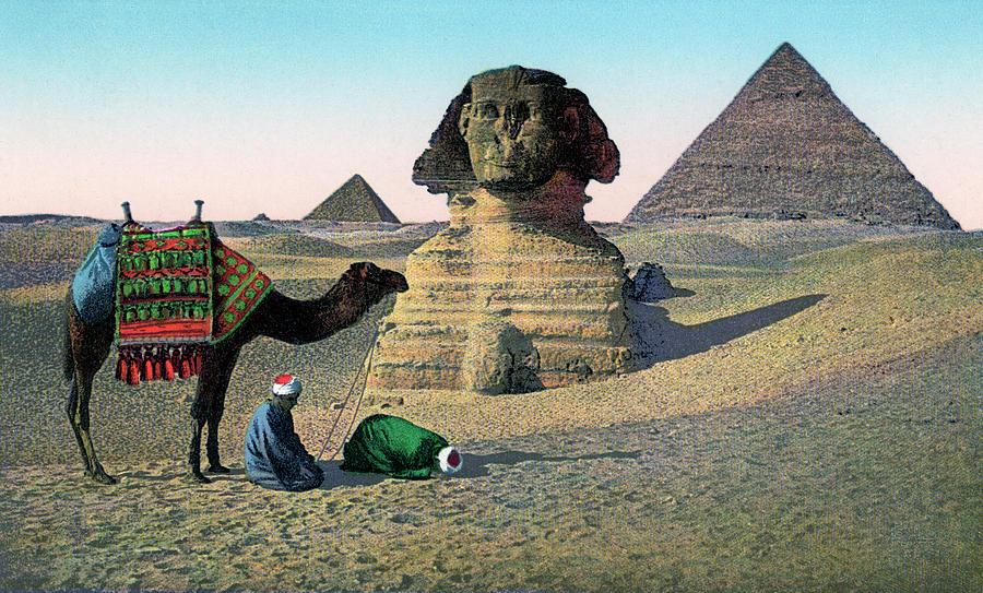 Praying Men At Great Sphinx Photograph by Graphicaartis