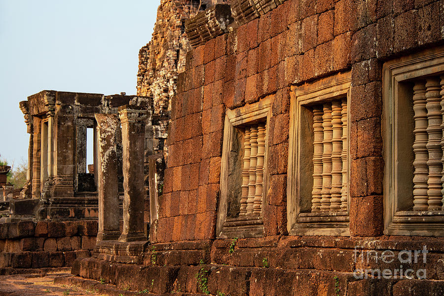 Pre Rup Temple Columned Windows Photograph by Bob Phillips