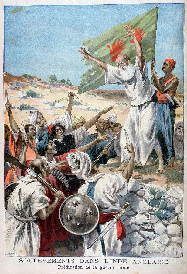 Preaching Holy War During An Uprising Drawing by Print Collector
