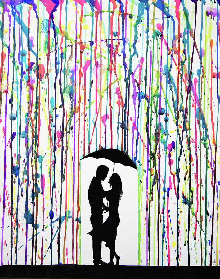 Umbrella Painting - Precipice by Marc Allante